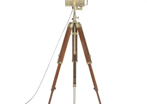 Lampă de podea trepied, 165 cm, lemn masiv de mango - 4/5