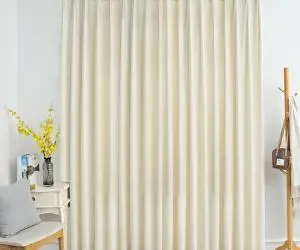 vidaXL Draperie opacă, crem, 290 x 245 cm, catifea, cu cârlige