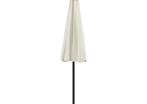 Umbrelă de soare de exterior, stâlp aluminiu, nisipiu, 270 cm - 4/5