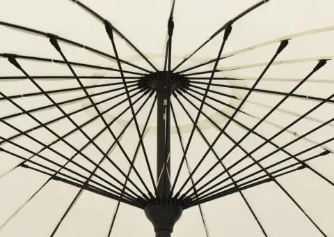 Umbrelă de soare de exterior, stâlp aluminiu, nisipiu, 270 cm - 5/5