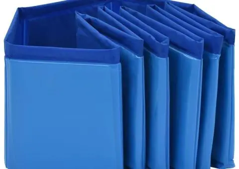 Piscină pentru câini pliabilă, albastru, 80 x 20 cm, PVC - 5/5