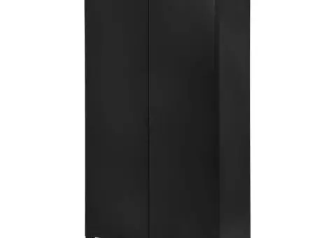 Bibliotecă, negru, 90 x 40 x 180 cm, oțel, industrial - 5/5