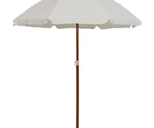vidaXL Umbrelă de soare cu stâlp din oțel, nisipiu, 180 cm