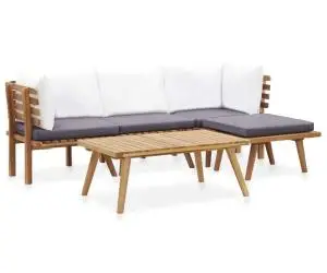 vidaXL Set mobilier de grădină, 5 piese, lemn masiv de acacia