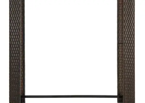 Masă de bar de grădină, maro, 100 x 60,5 x 110,5 cm, poliratan - 2/5