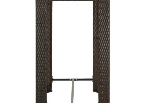 Masă de bar de grădină, maro, 100 x 60,5 x 110,5 cm, poliratan - 3/5