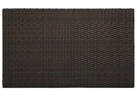 Masă de bar de grădină, maro, 100 x 60,5 x 110,5 cm, poliratan - 4/5