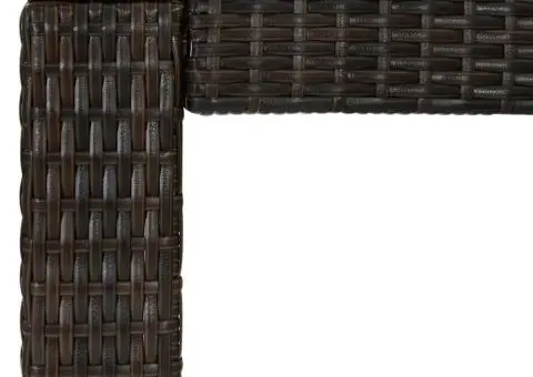 Masă de bar de grădină, maro, 100 x 60,5 x 110,5 cm, poliratan - 5/5