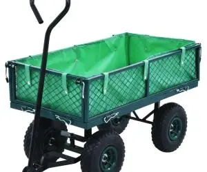 vidaXL Cărucior manual de grădină, verde, 250 kg