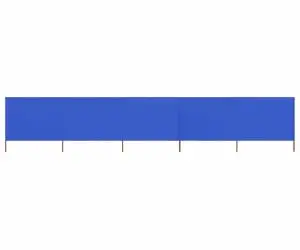 vidaXL Paravan anti-vânt cu 5 panouri, azur, 600 x 120 cm, textil