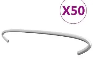 vidaXL Cârlige pentru gabioane, 50 buc., oțel galvanizat, 20 cm