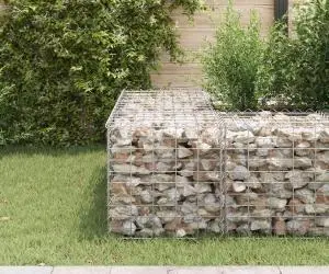 vidaXL Strat înălțat cub gabion, 50 x 50 x 50 cm, sârmă de oțel