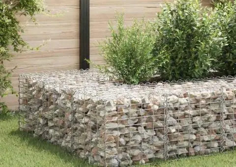 Strat înălțat cub gabion, 50 x 50 x 50 cm, sârmă de oțel - 3/5