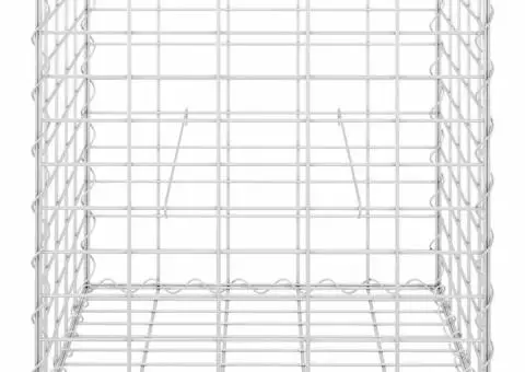 Strat înălțat cub gabion, 50 x 50 x 50 cm, sârmă de oțel - 4/5