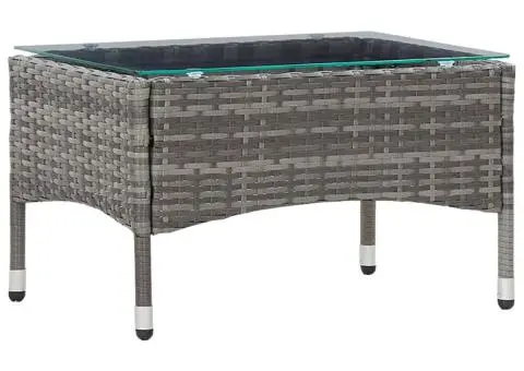 Măsuță de cafea, gri, 60 x 40 x 36 cm, poliratan - 1/5