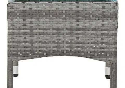 Măsuță de cafea, gri, 60 x 40 x 36 cm, poliratan - 3/5