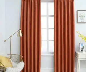 vidaXL Draperii opace cu cârlige, 2 buc., ruginiu, 140 x 225 cm