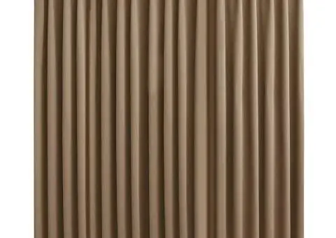 Draperie opacă, gri taupe, 290 x 245 cm, cu cârlige - 2/5