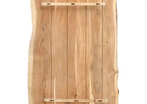 Blat de masă, 100x(50-60)x3,8 cm, lemn masiv de acacia - 2/5