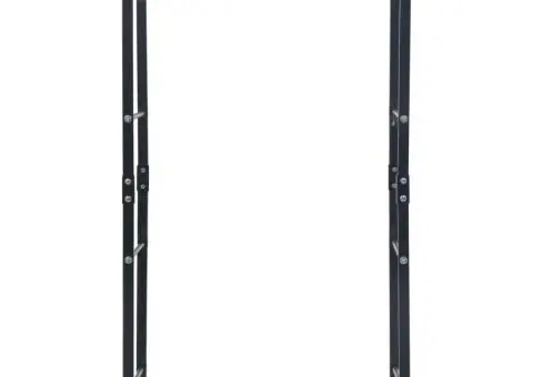 Rastel pentru lemne de foc, negru, 80x25x150 cm, oțel - 3/5