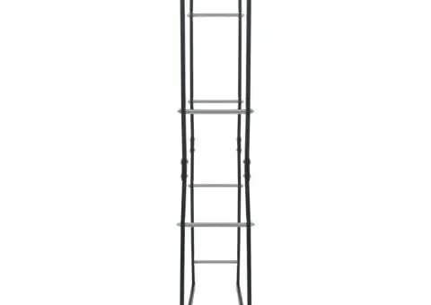 Rastel pentru lemne de foc, negru, 80x25x150 cm, oțel - 4/5