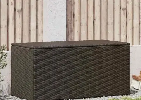 Ladă de depozitare de grădină, maro, 100x50x50 cm, poliratan - 1/5