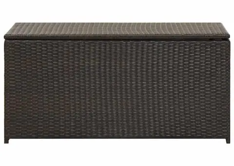 Ladă de depozitare de grădină, maro, 100x50x50 cm, poliratan - 3/5