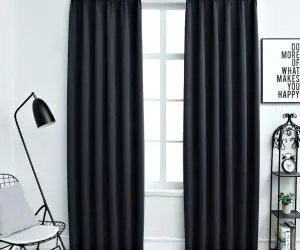 vidaXL Draperii opace cu cârlige, 2 buc., antracit, 140 x 175 cm