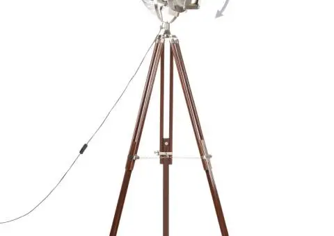 Lampă de podea cu trepied, 180 cm, lemn masiv de mango - 4/5