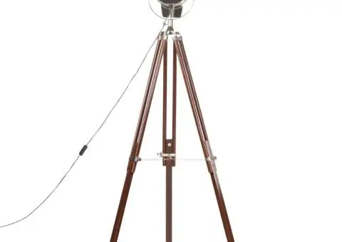 Lampă de podea cu trepied, 180 cm, lemn masiv de mango - 5/5