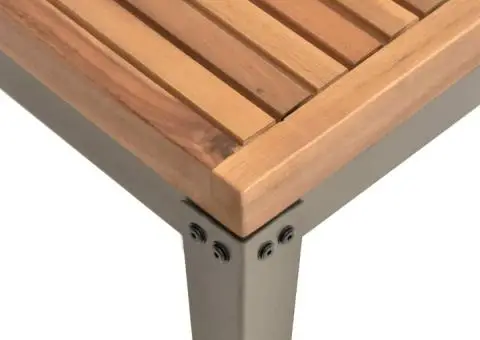 Măsuță de cafea de grădină, 110x55x36 cm, lemn masiv acacia - 4/5