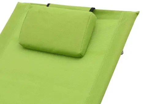 Șezlong cu pernă, verde, textilenă - 5/5