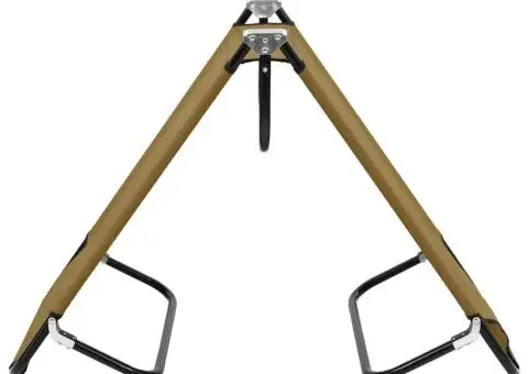 Șezlong pliabil, gri taupe, oțel - 4/5