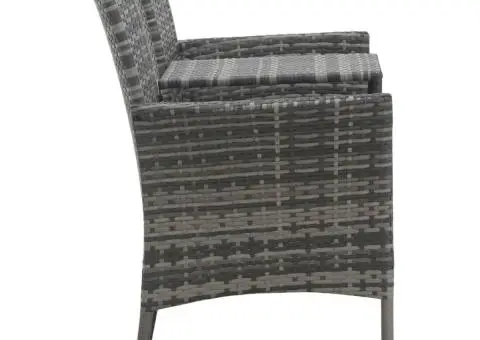 Canapea de grădină 2 locuri măsuță de ceai antracit poliratan - 4/5