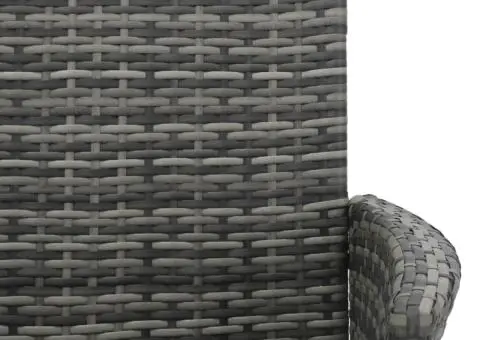 Canapea de grădină 2 locuri măsuță de ceai antracit poliratan - 5/5