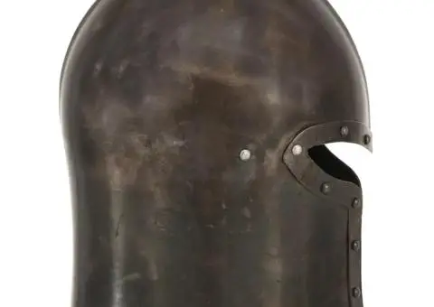 Coif cavaler medieval antic, jocuri pe roluri, argintiu, oțel - 3/5