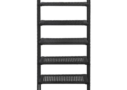 Pantofar, negru, 50x30x120 cm, poliratan - 2/5