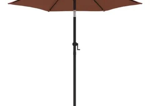 Umbrelă de soare, cărămiziu, 200 x 224 cm, aluminiu - 2/5