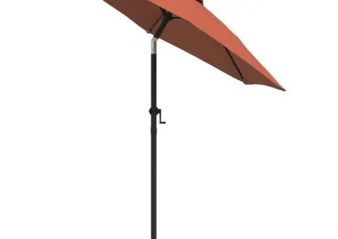 Umbrelă de soare, cărămiziu, 200 x 224 cm, aluminiu - 3/5