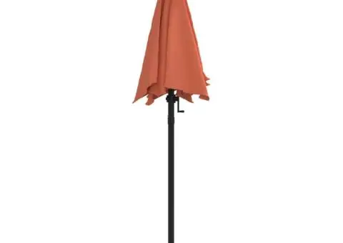 Umbrelă de soare, cărămiziu, 200 x 224 cm, aluminiu - 4/5