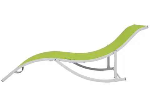 Șezlonguri pliabile, 2 buc., verde, textilenă - 3/5