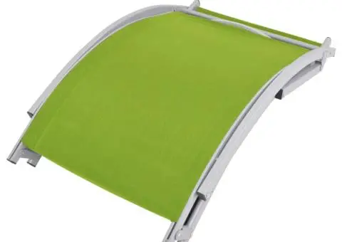 Șezlonguri pliabile, 2 buc., verde, textilenă - 5/5