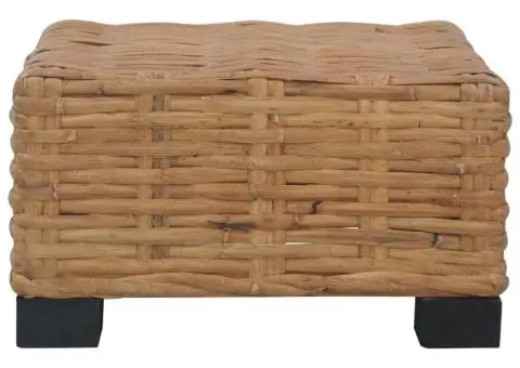 Măsuță de cafea, natural, 47 x 47 x 28 cm, ratan - 2/5