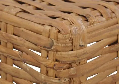 Măsuță de cafea, natural, 47 x 47 x 28 cm, ratan - 3/5