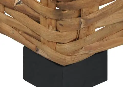 Măsuță de cafea, natural, 47 x 47 x 28 cm, ratan - 4/5