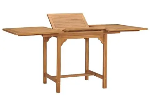 Masă de grădină extensibilă (110-160)x80x75cm lemn masiv tec - 1/5