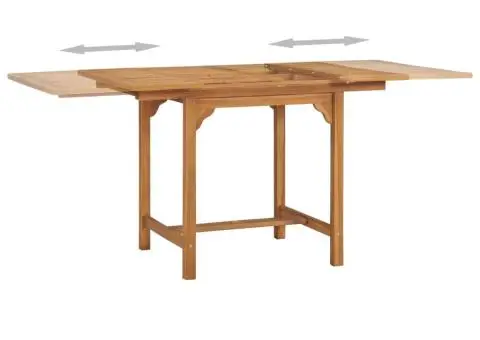 Masă de grădină extensibilă (110-160)x80x75cm lemn masiv tec - 4/5