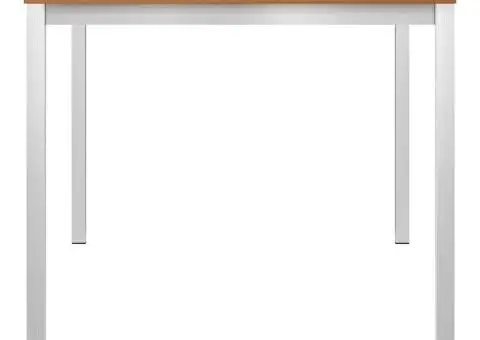 Masă de grădină 140x80x75 cm lemn de acacia & oțel inoxidabil - 3/5