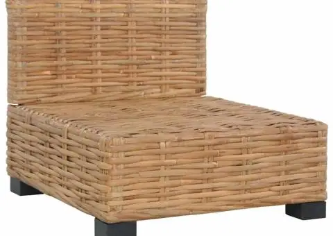 Canapea fără brațe cu perne, ratan natural - 5/5