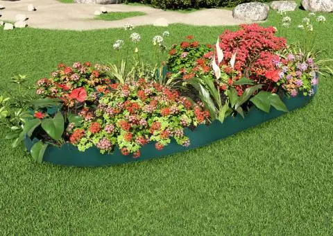 Borduri de gazon, 10 buc., verde, 65x15 cm, PP - 1/5